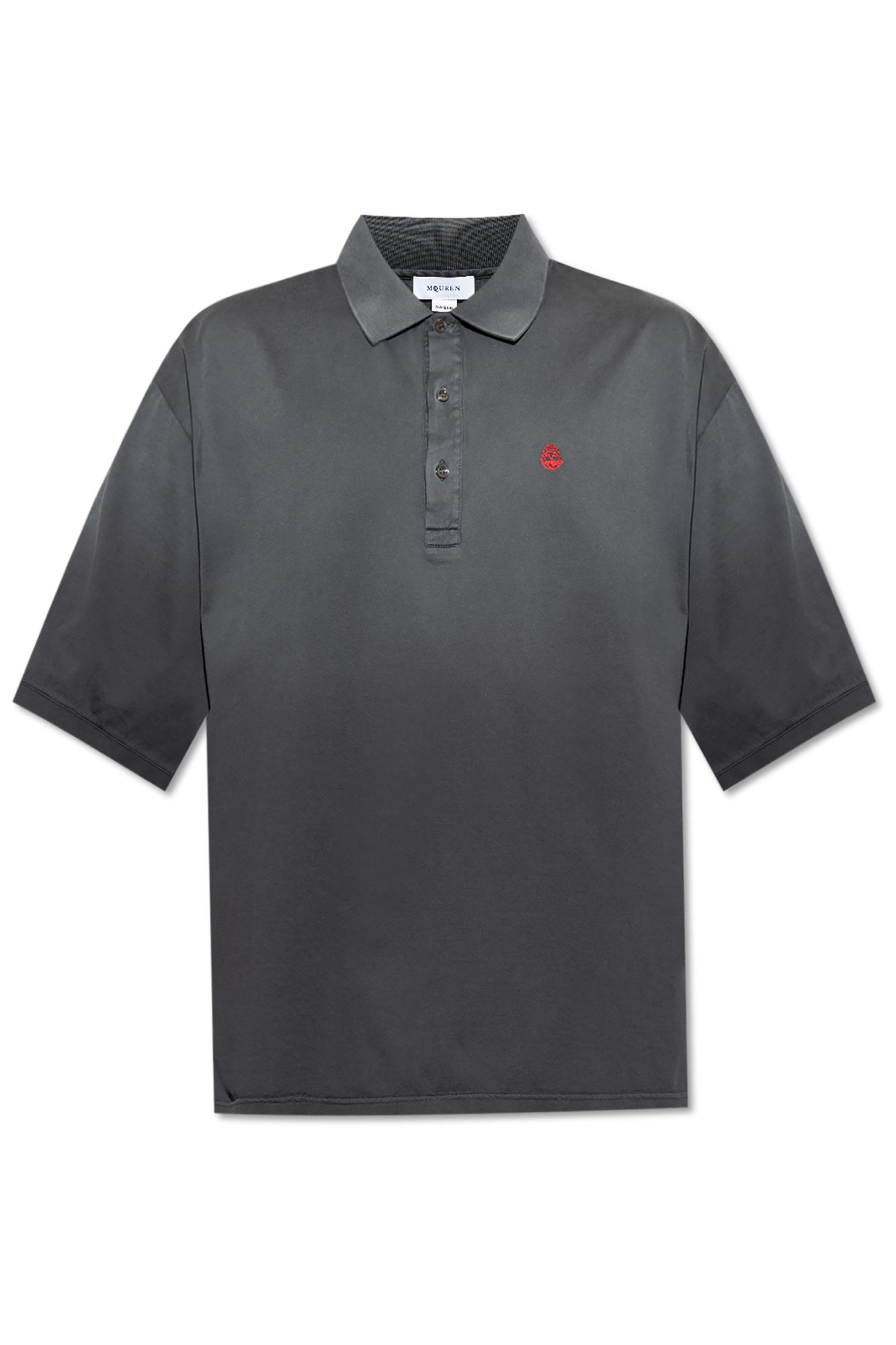 Tシャツ・カットソー ALEXANDER MCQUEEN Embroidered Cotton Oversize Polo Shirt Alexander McQueen Cotton polo with embroidered logo | Men's